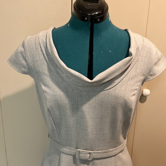 CALVIN KLEIN size 8 light grey dress - Picture 2 of 9
